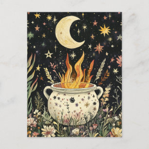Carte Postale Le Cauldron de cuisine aux flammes