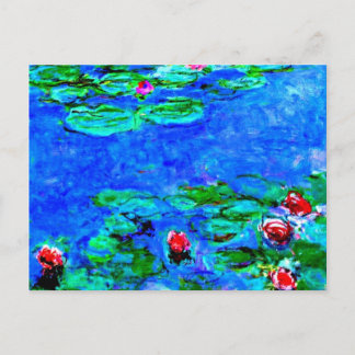 Carte Postale Le célèbre tableau de Monet, Water Lilies (vue mac