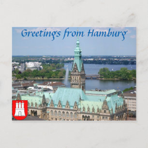 Carte Postale Le centre-ville de Hambourg