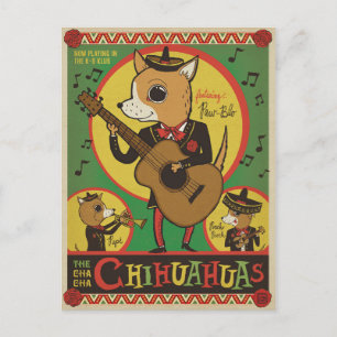 Carte Postale Le Cha Cha Chihuahuas