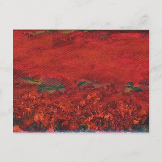 Carte Postale le champ de pavot (Devant)