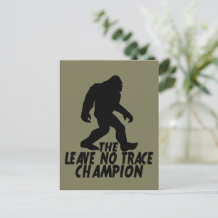 Carte Postale Le Champion de Leave No Trace Funny Bigfoot