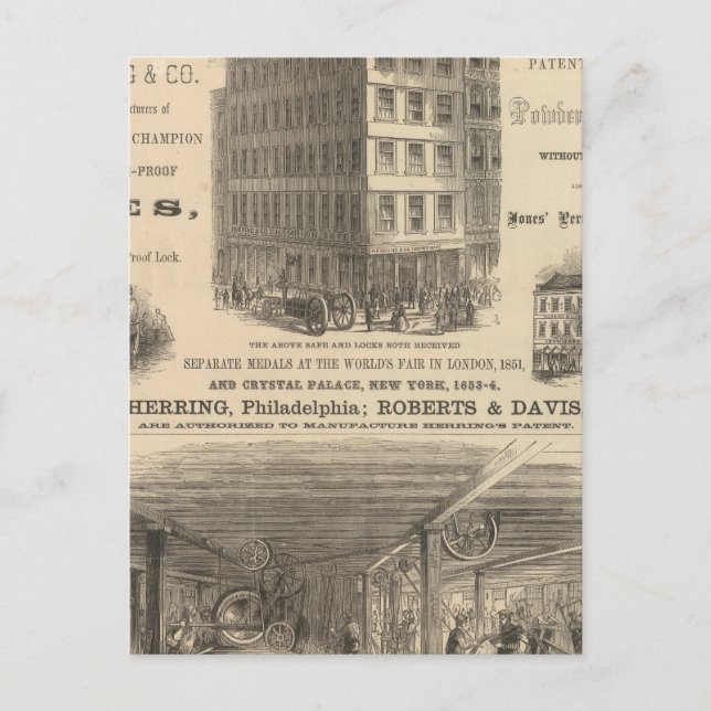 Carte Postale Le Champion des brevets de Herring sécurise (Devant)