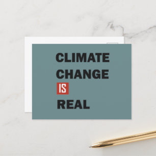 Carte Postale Le changement climatique est une réelle conscience