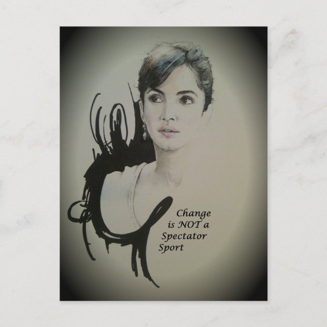 Carte Postale Le changement n'est pas un spectateur Sport Art Im (Devant)