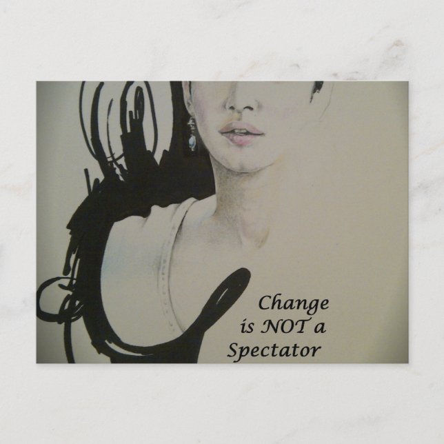Carte Postale Le changement n'est pas un spectateur Sport Art Im (Devant)