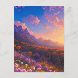 Carte Postale Le charme magique de la vallée colorée