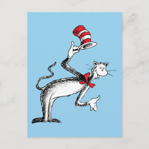 Carte Postale Le Chat Chapeauté S'incline