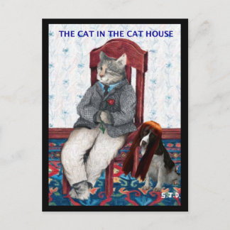 CARTE POSTALE LE CHAT DANS LA CHAMBRE DU CHAT
