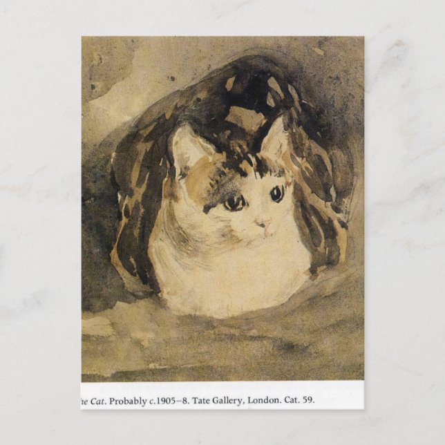 Carte Postale Le chat de Gwen John (Devant)