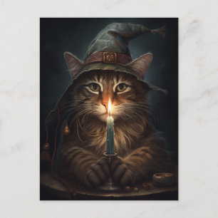 Carte Postale Le chat Magick