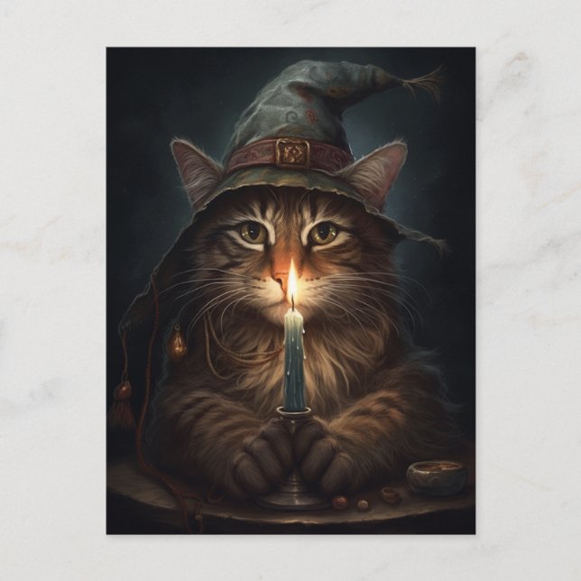 Carte Postale Le chat Magick (Devant)