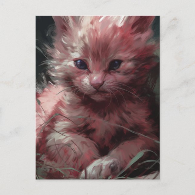Carte Postale Le Chat Mélancolique (Devant)