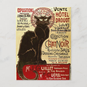 Carte Postale Le Chat Noir, Vente Hôtel Drouot Beaux-Arts