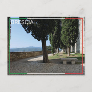 Carte Postale Le château de Brescia - Italie