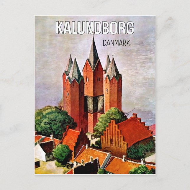 Carte Postale Le château de Kalundborg, Danemark. Affiche de voy (Devant)