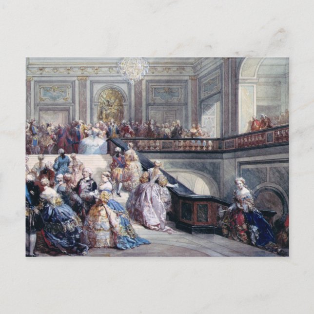 Carte Postale Le château de Versailles à pied (Devant)
