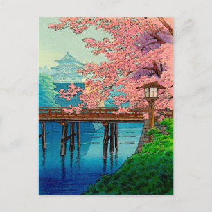 Carte Postale Le château Vintage d'Ito Yuhan et sa fleur de ceri