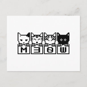 CARTE POSTALE LE CHATS M30W 8 BITS