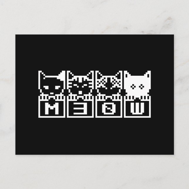 CARTE POSTALE LE CHATS M30W 8 BITS (Devant)