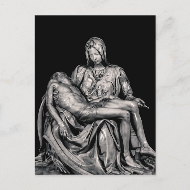 Carte Postale Le chef-d'oeuvre de Michel-Ange La Pieta Sculpture (Devant)