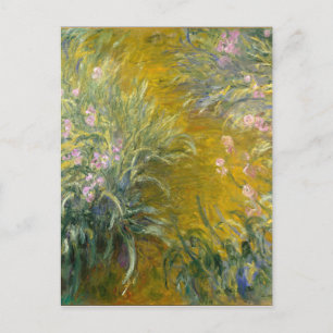 Carte Postale Le chemin à travers les Irises - Claude Monet