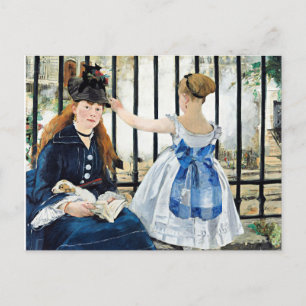Carte Postale Le Chemin de fer, célèbre peinture Edouard Manet