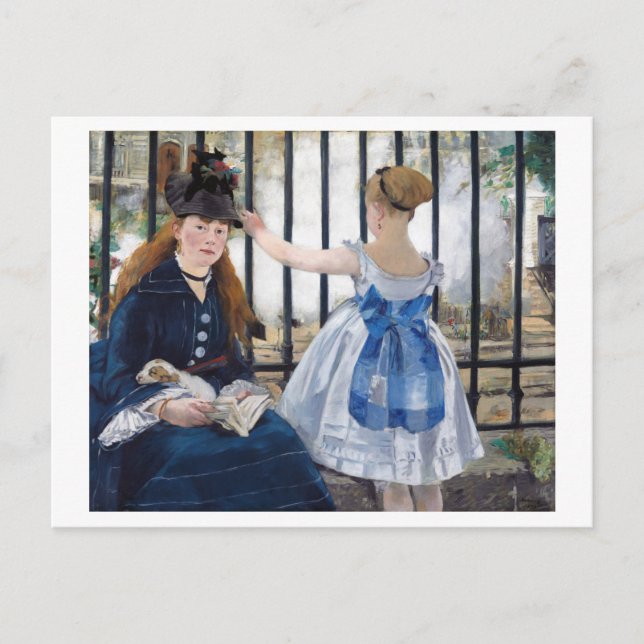 Carte Postale Le Chemin de fer, Edouard Manet (Devant)