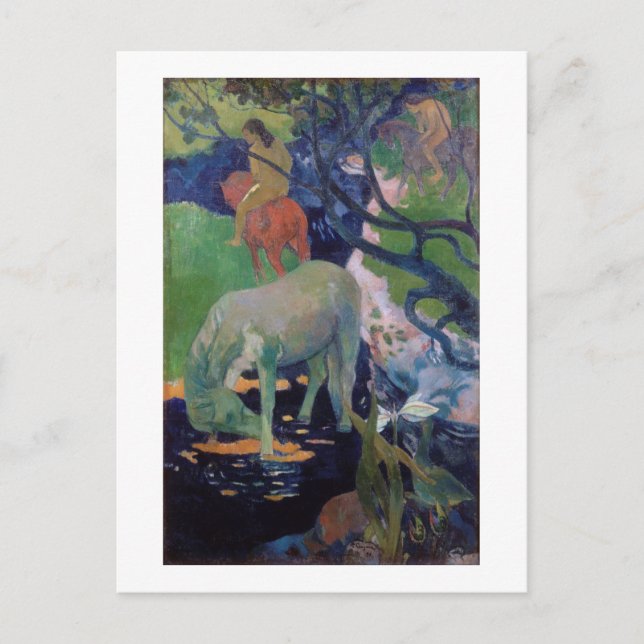 Carte Postale Le Cheval Blanc, Gauguin (Devant)