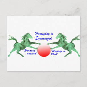 Carte Postale Le cheval est encouragé