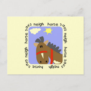 Carte Postale Le cheval indique des T-shirts et des cadeaux