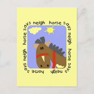 Carte Postale Le cheval indique des T-shirts et des cadeaux