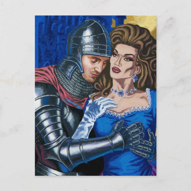 Carte Postale Le chevalier et la reine du Drag (Devant)