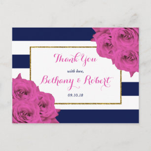 Carte Postale Le Chic Moderne Luxe Mariage Collection Rose Roses