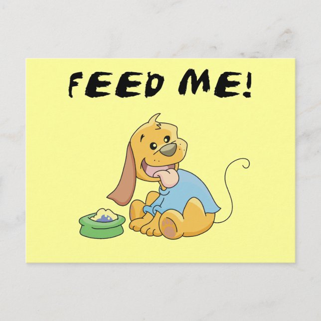 Carte Postale Le chiot m'alimentent des T-shirts et des cadeaux (Devant)