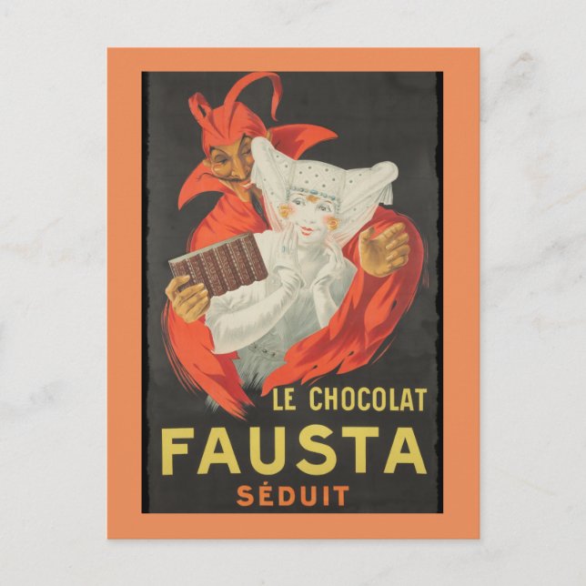 Carte Postale Le Chocolat Fausta Seduit (Devant)