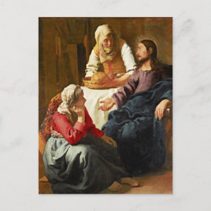 Carte Postale Le Christ chez Marthe et Marie
