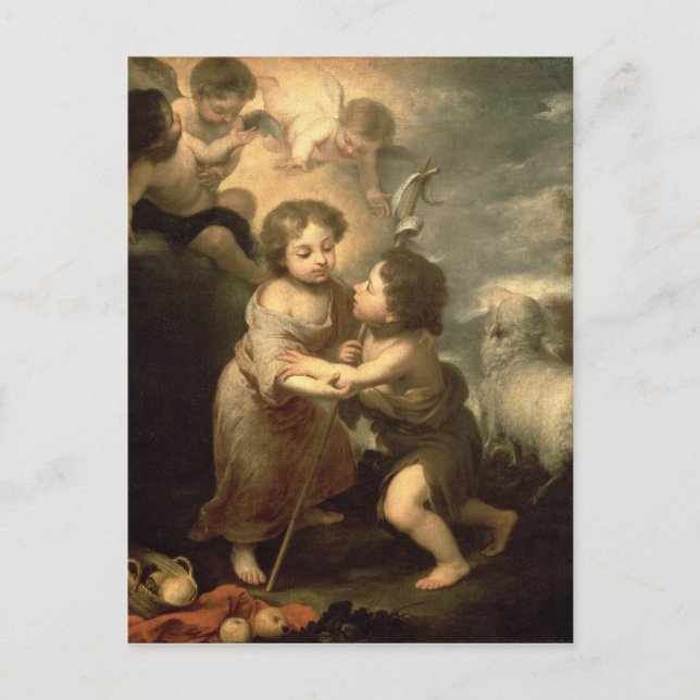Carte Postale Le Christ des nourrissons et Jean Baptiste (Devant)