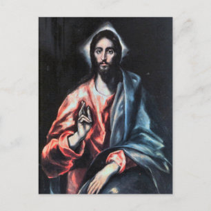 Carte Postale Le Christ en sauveur par El Greco