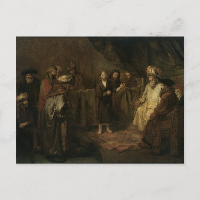 Carte Postale Le Christ Enfant dans le Temple (Devant)