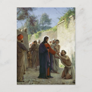 Carte Postale Le Christ guérissant l'aveugle par Carl Bloch