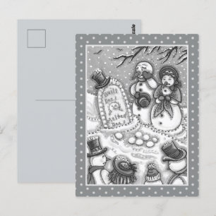 CARTE POSTALE LE CIMETIÈRE DE LA NEIGE, MÉLTÉE AVANT SON TEMPS, 