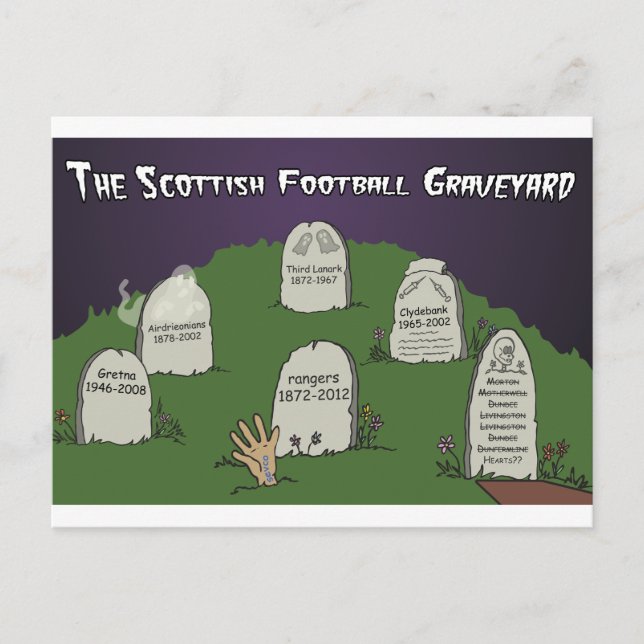 Carte Postale Le cimetière écossais de football (Devant)