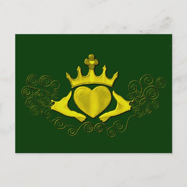 Carte Postale Le Claddagh (Or) (Devant)
