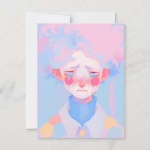 Carte Postale Le clown qui pleure
