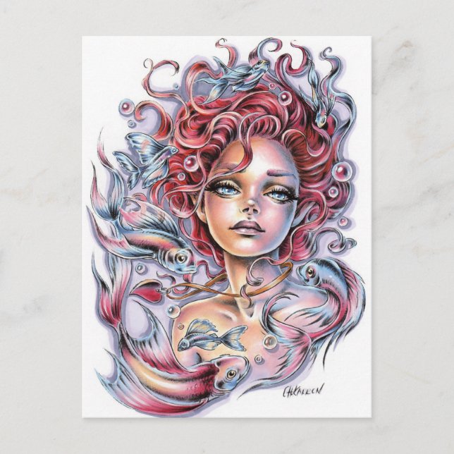 Carte Postale Le coeur de la sirène (Devant)