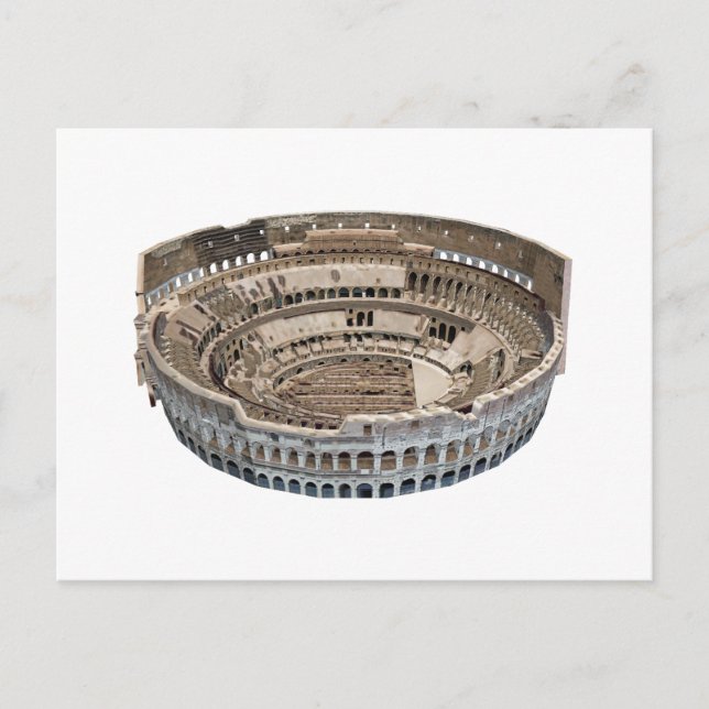 Carte Postale Le Colisée de Rome : Modèle 3D : (Devant)