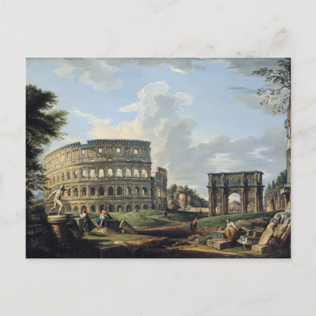 Carte Postale Le Colisée et l'Arc de Constantin (Devant)