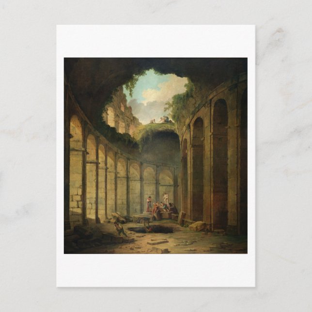 Carte Postale Le Colisée, Rome (huile sur toile) (Devant)
