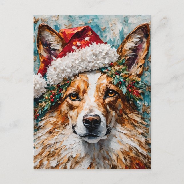 Carte Postale Le Collie de Noël (Devant)